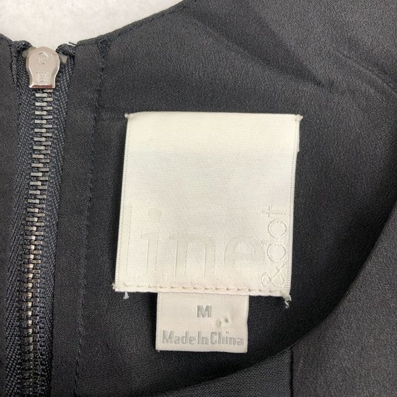 Line & Dot Women's Size Medium Black Chain Detail Sleeveless Crepe Blouse - Picture 7 of 11